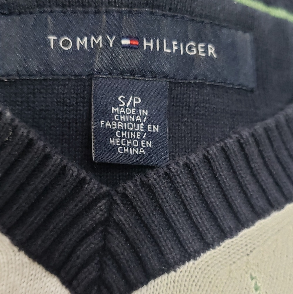 Tommy Hilfiger Argyle V-Neck Sweater